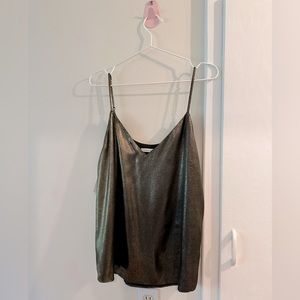 Aritzia Babaton Everly Camisole In Metallic Midnight Gold Size L